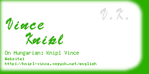 vince knipl business card